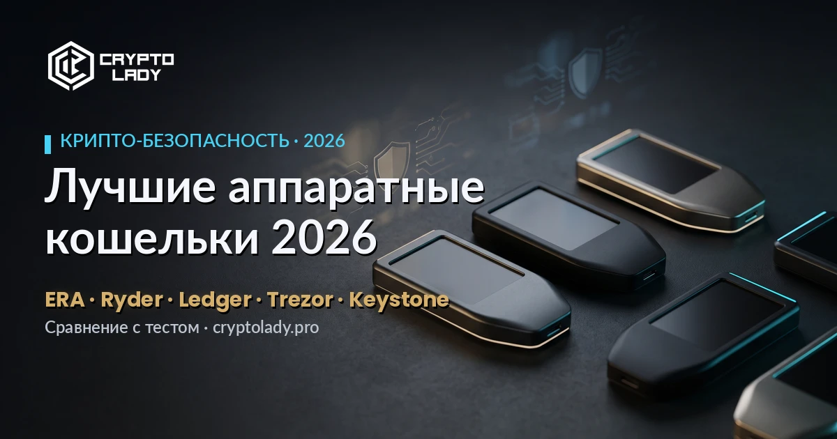 🔐 Лучшие аппаратные кошельки 2026 — ERA vs Ryder vs Ledger vs Trezor vs Keystone (тест)