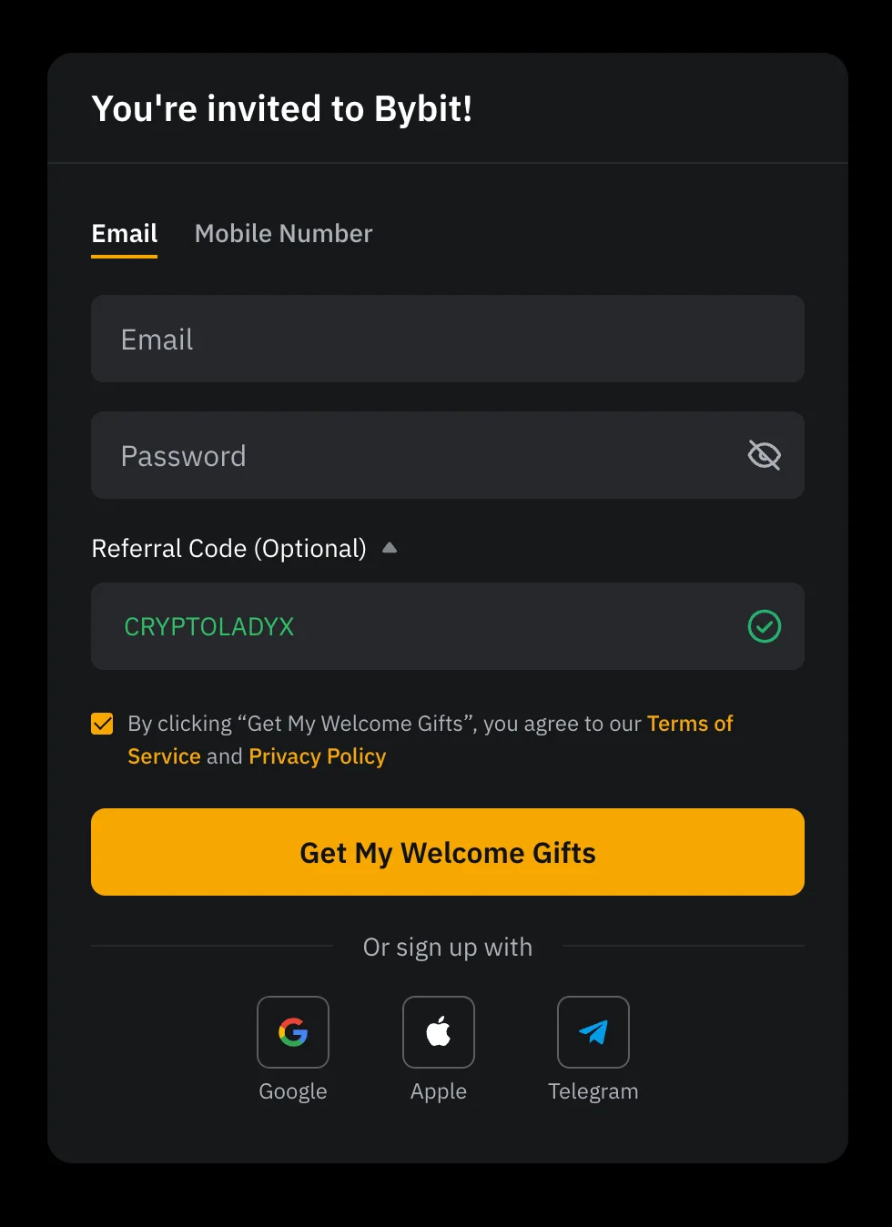 Bybit homepage