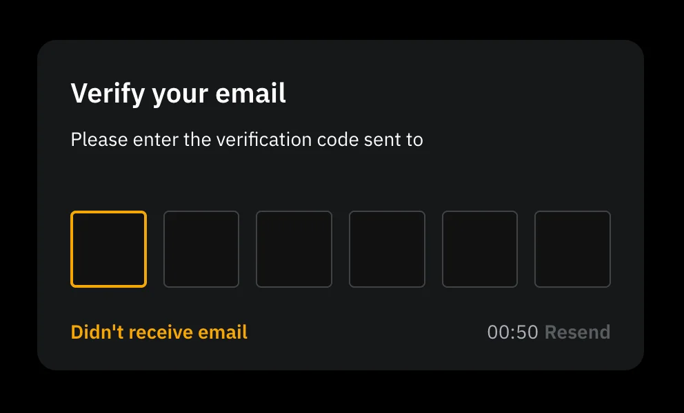 Email registration on Bybit