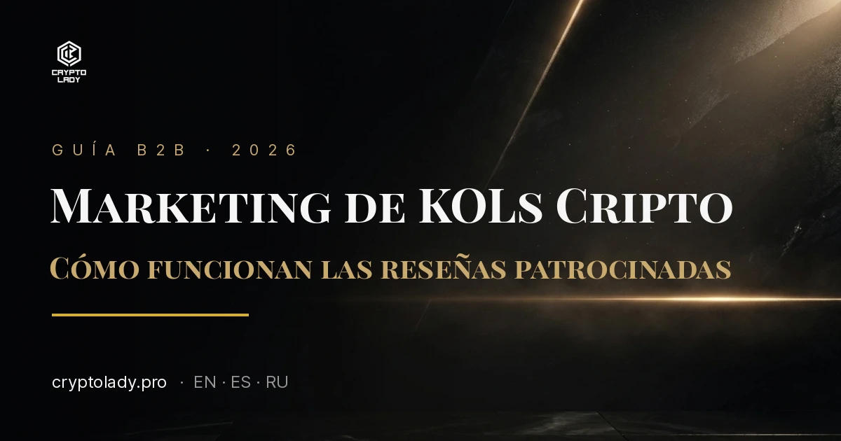 Marketing de KOLs cripto: cómo funcionan las reseñas patrocinadas (2026)